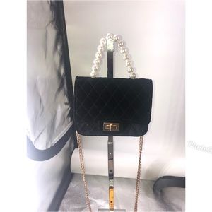Velvet black purse